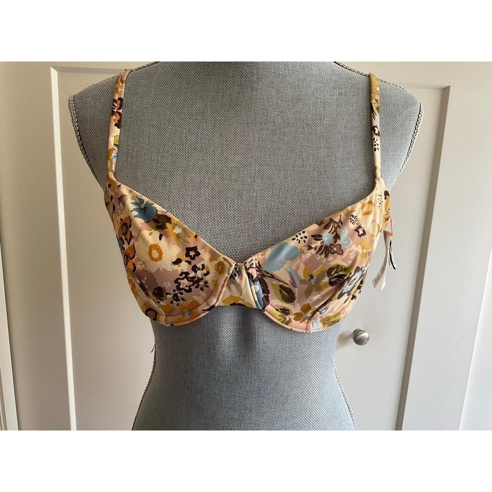 Madewell Swim Top Bra Medium Second Wave Underwire Bikini s2